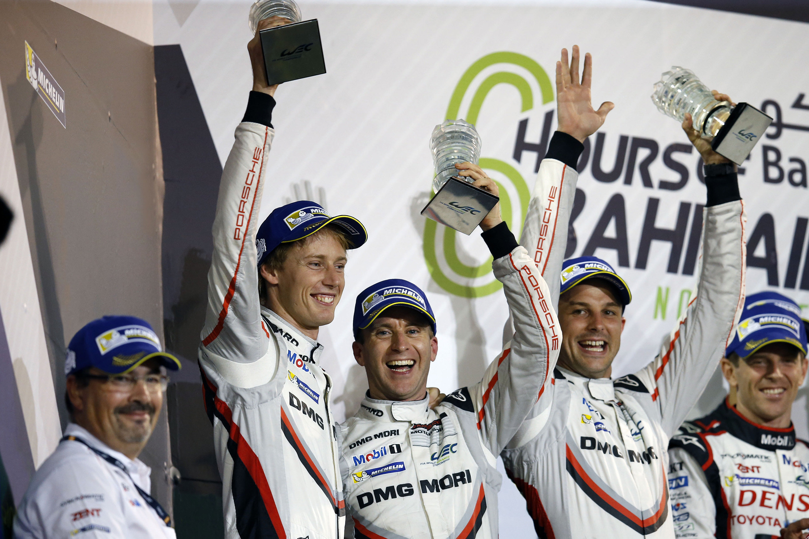 Porsche LMP Team: Brendon Hartley, Timo Bernhard, Earl Bamber (l-r)